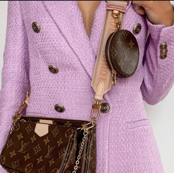 LV Louis Vuitton Multi Pochette Accessoires PINK Monogram IN MINT CONDITION - Picture 1 of 16